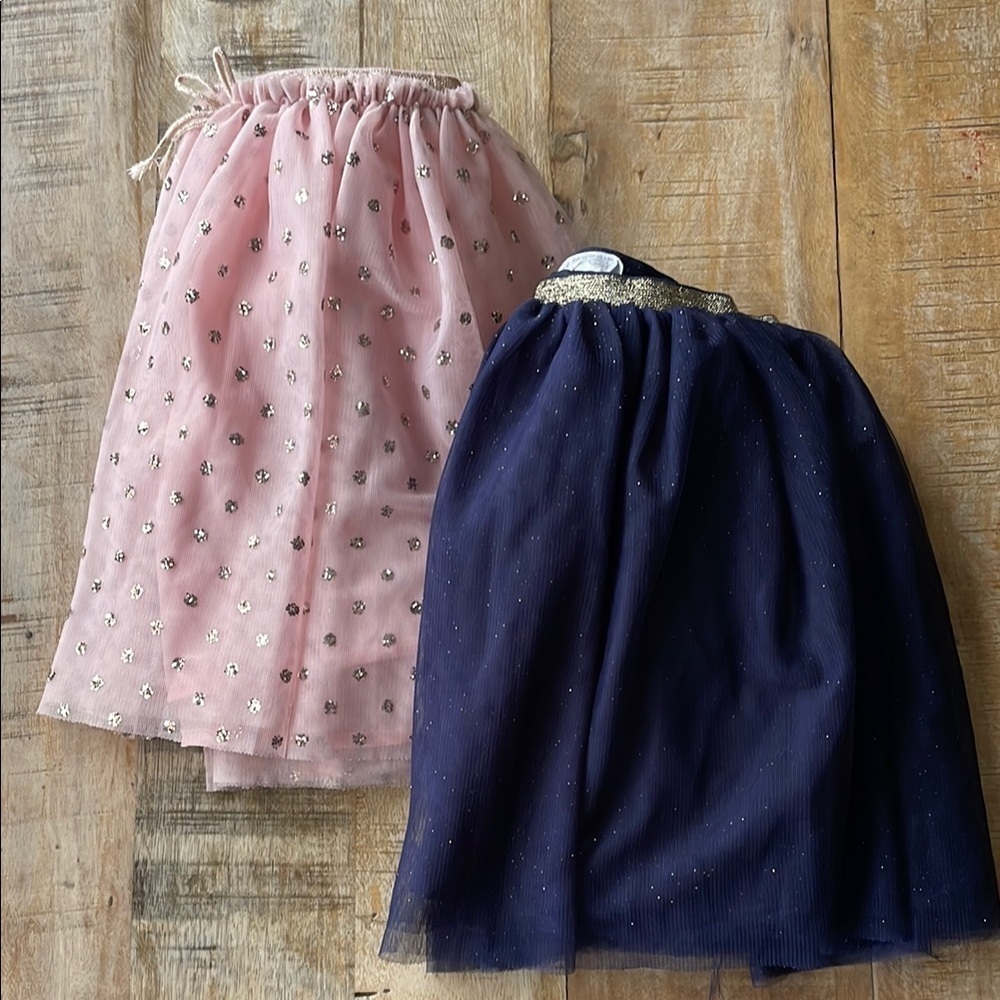 H&M Pink and Navy Tulle Skirt Set size 6-8yr